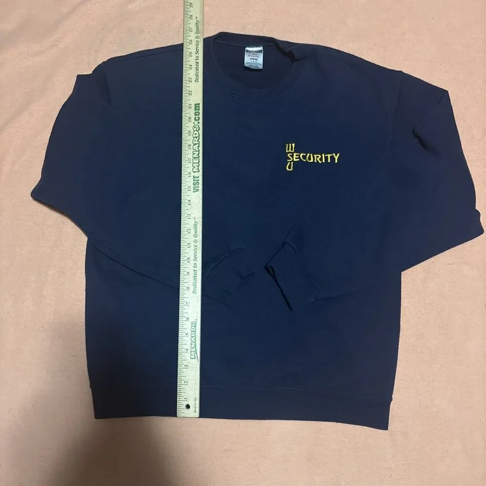 Vintage WSU Security Crewneck Navy Blue Size Large Jerzees Super Sweats